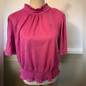 Voy Highneck Velvet Top - NWT - Size L